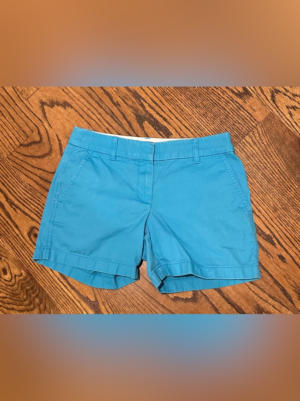 J Crew Factory Classic Women's Aqua Casual Cotton Shorts